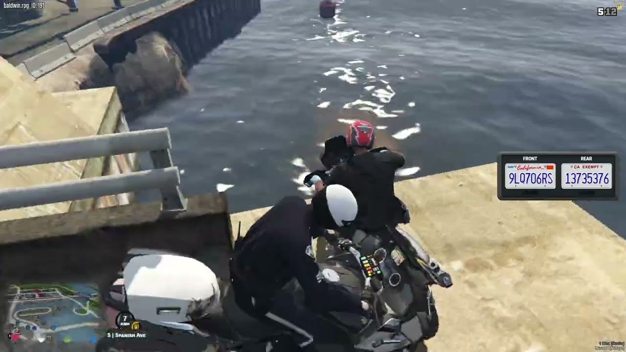 LAPD Motorcycle Unit İle Motorsiklet Kovalamacası - (baldwin.rpg)