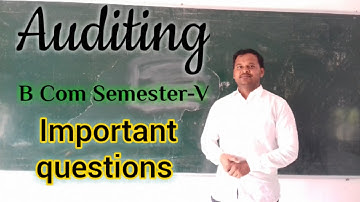Auditing important question #auditingimpotantquestion #bcomauditingsem5PU #auditingeducare