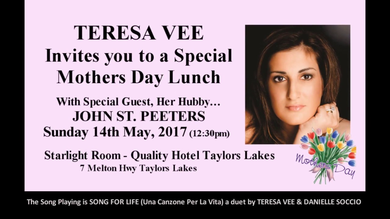 TERESA VEE Mothers Day Promo