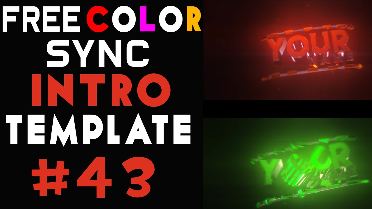 FREE Sync Color Intro Template #43 (Готовое 3D интро)