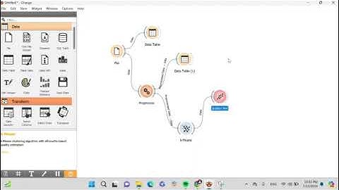 clustering algoritma K means menggunakan orange data mining