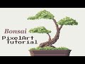Pixelart bonsai tree  stepbystep tutorial