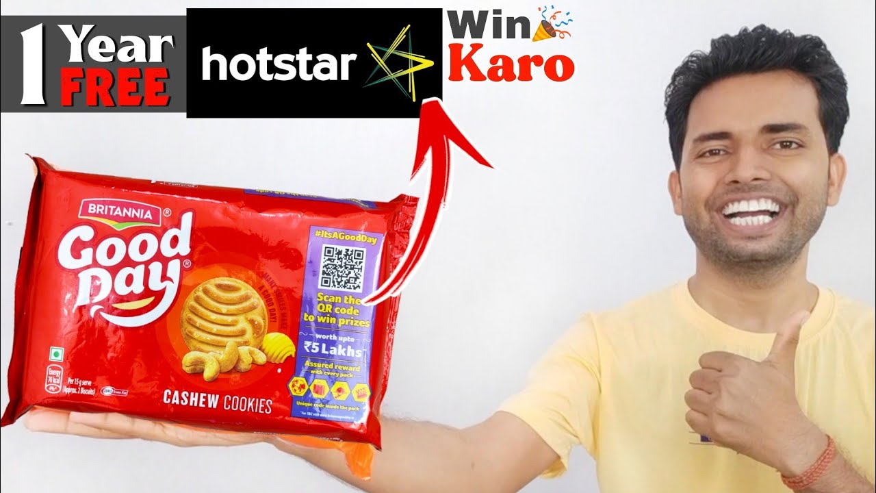 Britannia Good Day Biscuit Offer Win 1000₹ Cashback, Hotstar Free