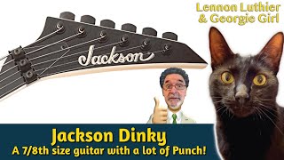 1998? Jackson Dinky. Great guitar - hate the locking nut & the Floyd Rose. 7/8th size but powerful.