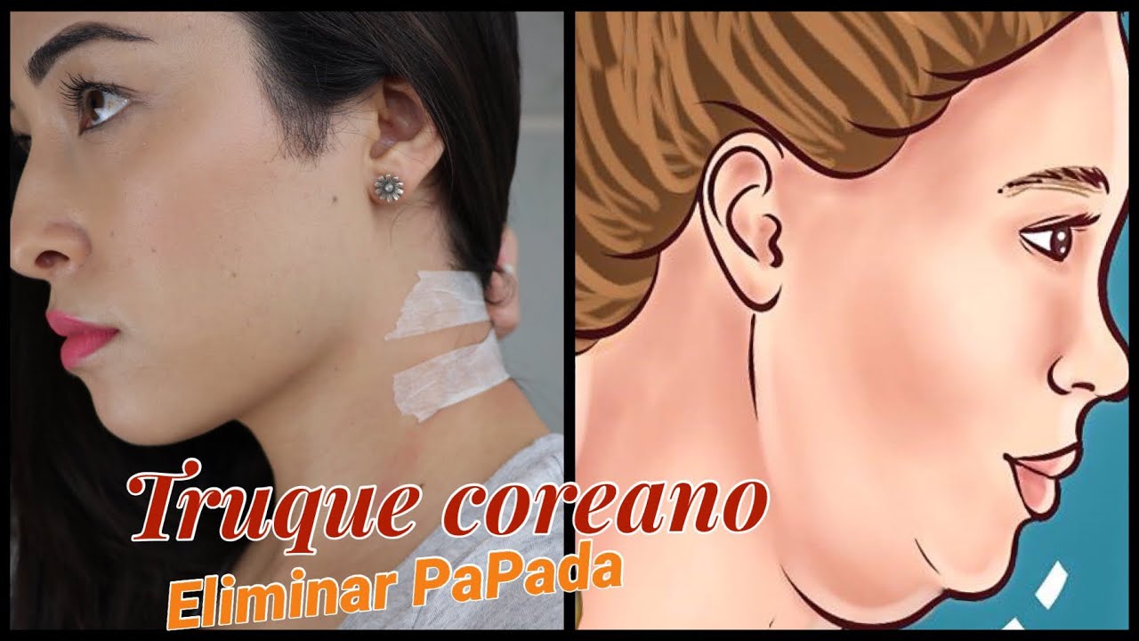 TRUQUE COREANO PARA ESCONDER  PAPADA UTILIZANDO FITA ADESIVA