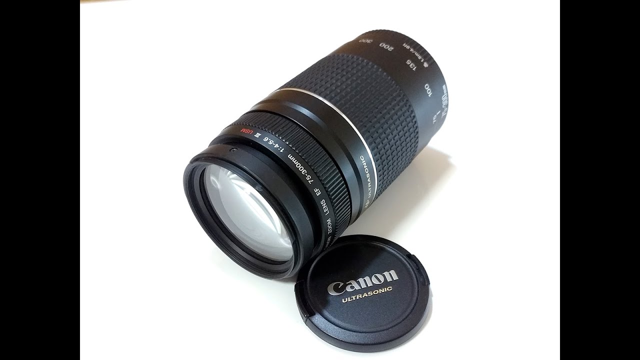 CANON EF 75-300mm F4-5.6 III USM Auto Focus Telephoto Lens - YouTube