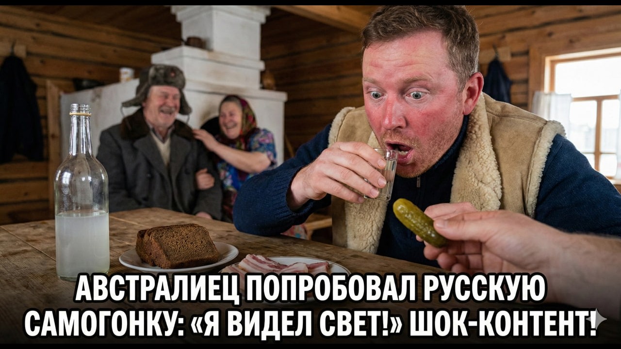 АВСТРАЛИЕЦ попробовал русскую САМОГОНКУ: «Я видел свет в конце тоннеля!» Реальная история.