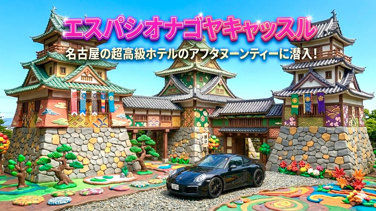 【超高級ホテル】 〝エスパシオ ナゴヤキャッスル〟へ潜入！ ♡アフタヌーンティー女子会したよ♡ 《ポルシェ911 porsche911 ポルシェ女子会 名古屋スイーツ マイバッハ ロールス・ロイス》