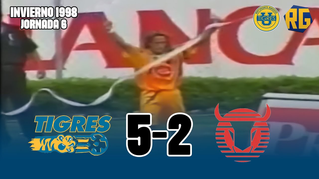 TIGRES 5-2 TOROS NEZA | J6 Invierno 1998 | GOLES de DIABLO NUÑEZ, LUIS HERNANDEZ y DEL OLMO