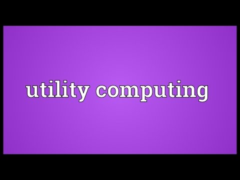 Utility computing Meaning