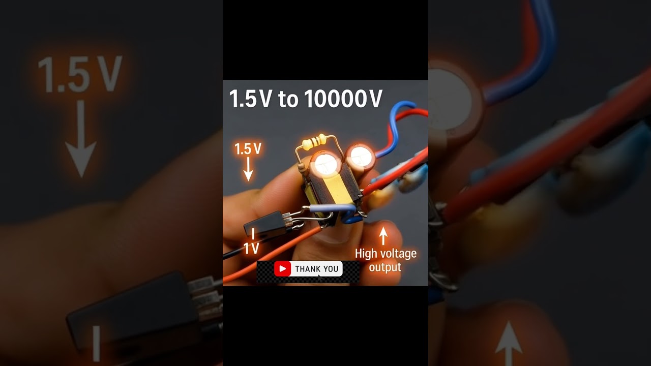 How to Build a 1.5V to 10,000V High Voltage Generator ⚡️
