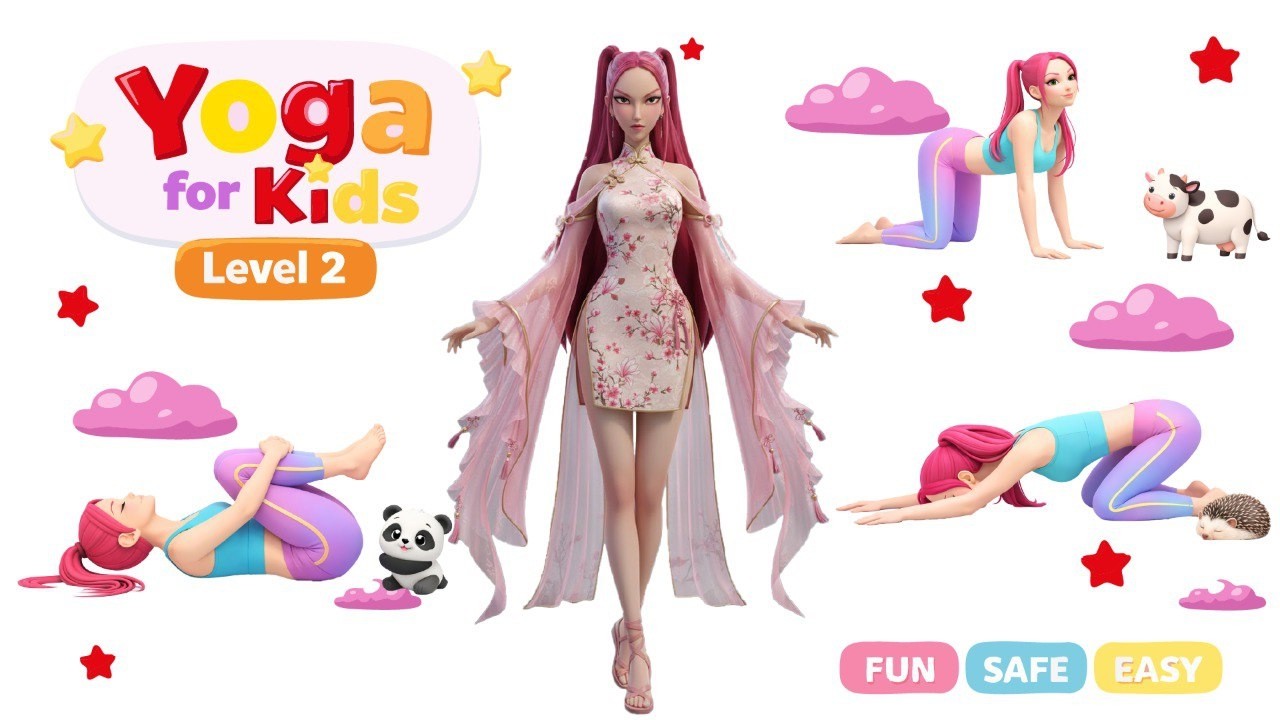 Kids Yoga Level 2 – Day 2 | Beginner Yoga for Balance, Strength & Flexibility