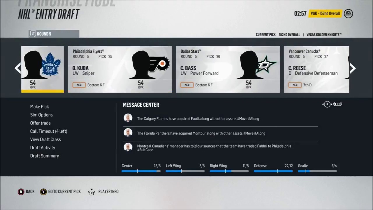 NHL 18 - Testing The Draft 