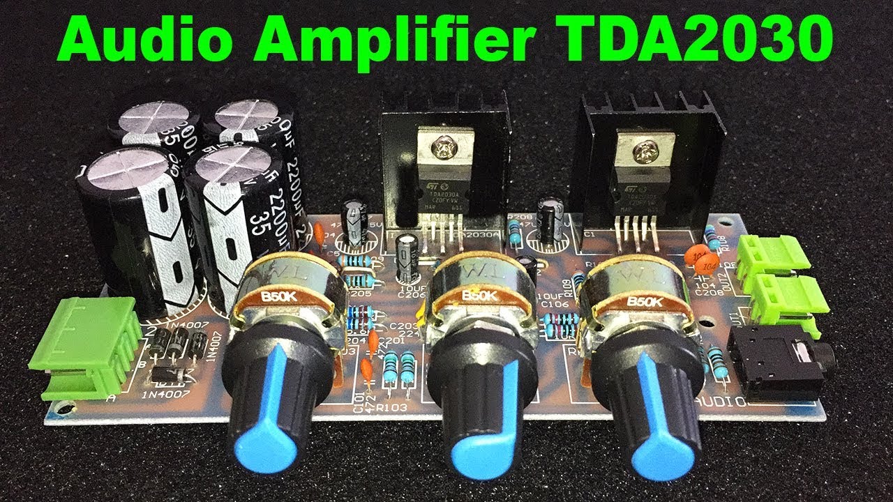TDA2030A 2.0 Audio Amplifier Module Board 18W*2 Double Track DIY Kit