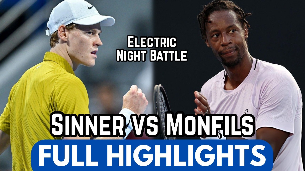 Jannik Sinner Calm Intensity vs Gael Monfils Full Highlights Before Dubai 2026