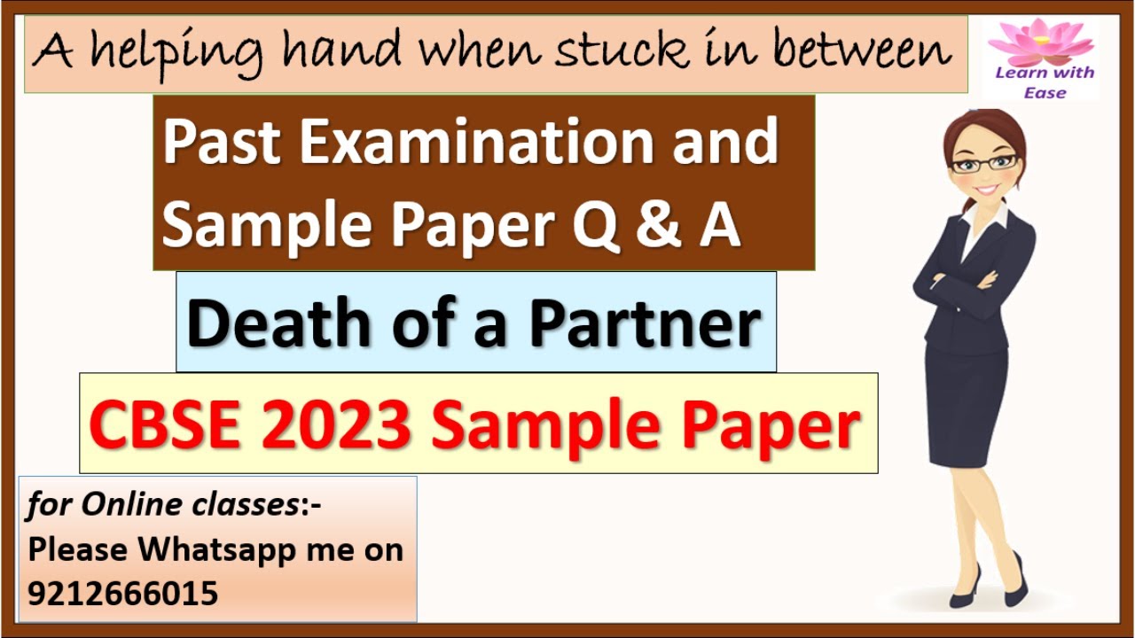 CBSE 2023 Sample Paper Solutions| PYQS Solution| Death of a Partner| Class12| Accounts