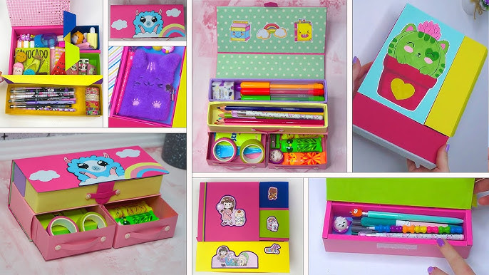 6 diy simple organizers and boxesfor storage from cardboard//handmade craft  