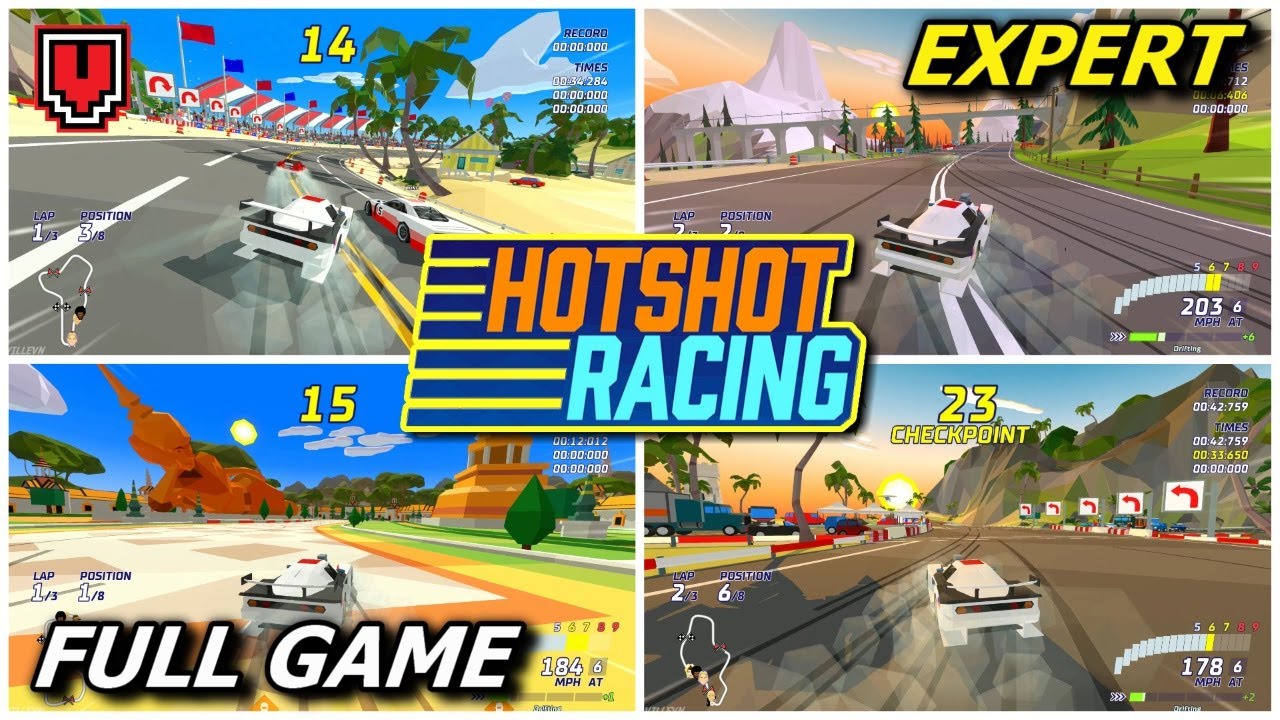 HOTSHOT RACING Full Game Playthrough - All 4 Grand Prix (Expert ...