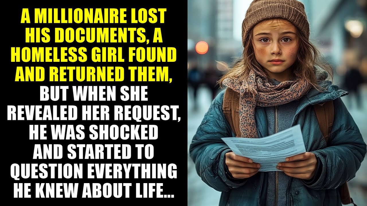 A MILLIONAIRE Had His Documents Returned by a HOMELESS GIRL, but What