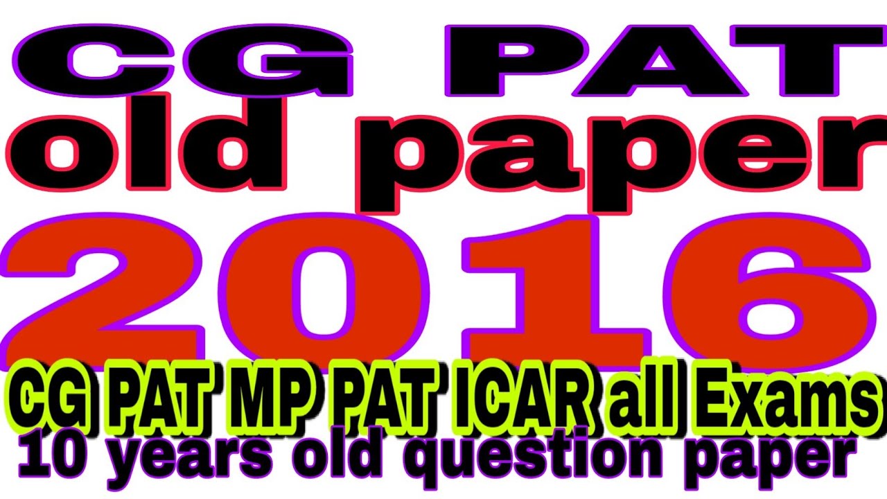 CG PAT old paper 2016 Agri.biswas agriculture mostly inportant questions..