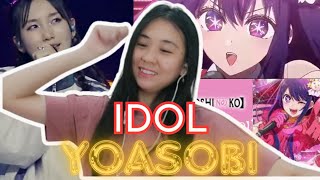 FIRST TIME WATCHING IDOL BY YOASOBI - LIVE PERFORMANCE AND THE ANIMATED VERSION (2024)