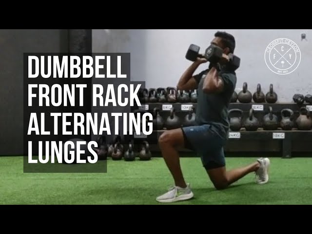 Alternating Dumbbell Front Rack Lunges