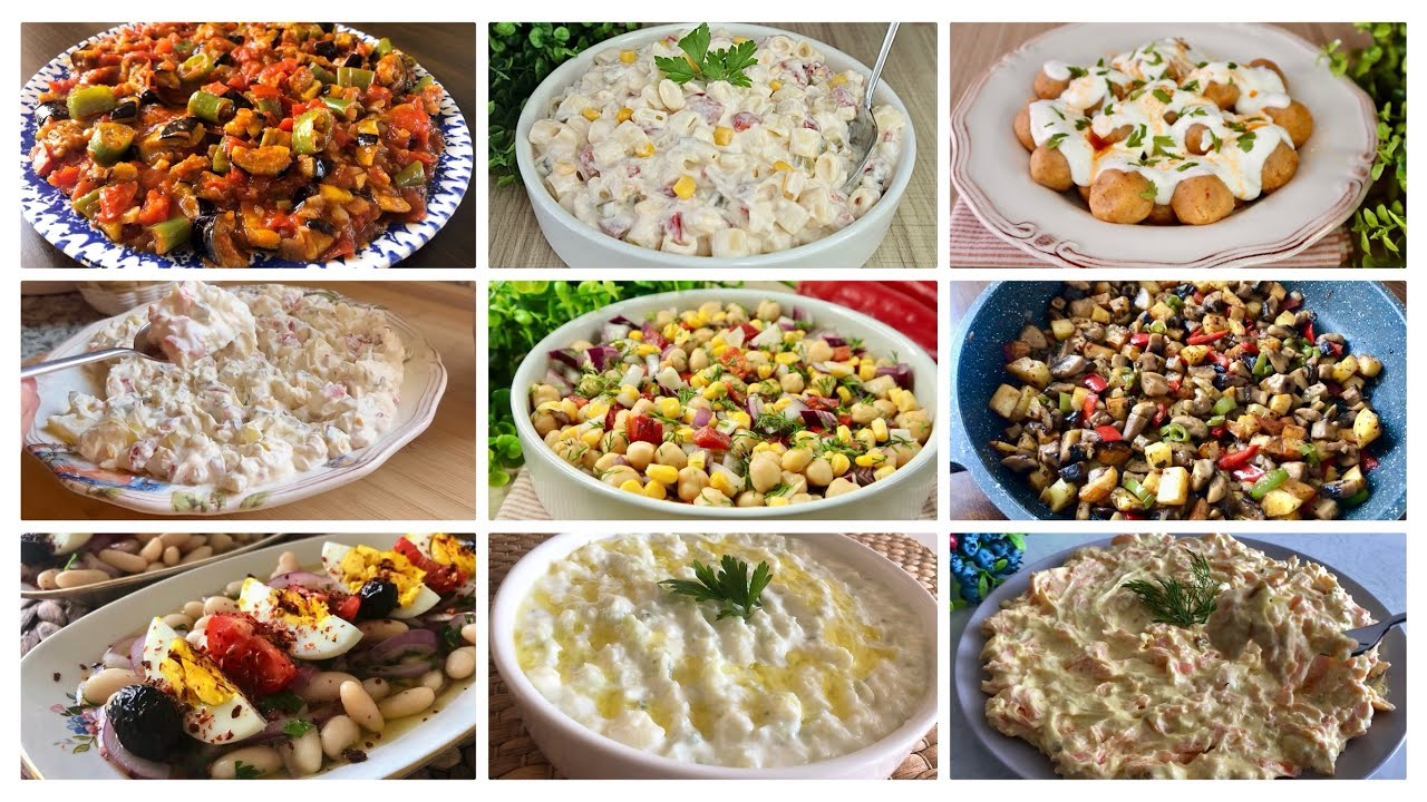 9 ÇEŞİT SALATA VE MEZE TARİFİ🤩BİRBİRİNDEN PRATİK ve LEZZETLİ MEZE ÇEŞİTLERİ/Salata ve Meze Tarifi 9 ÇEŞİT SALATA VE MEZE TARİFİ🤩BİRBİRİNDEN PRATİK ve LEZZETLİ MEZE ÇEŞİTLERİ/Salata ve Meze Tarifi