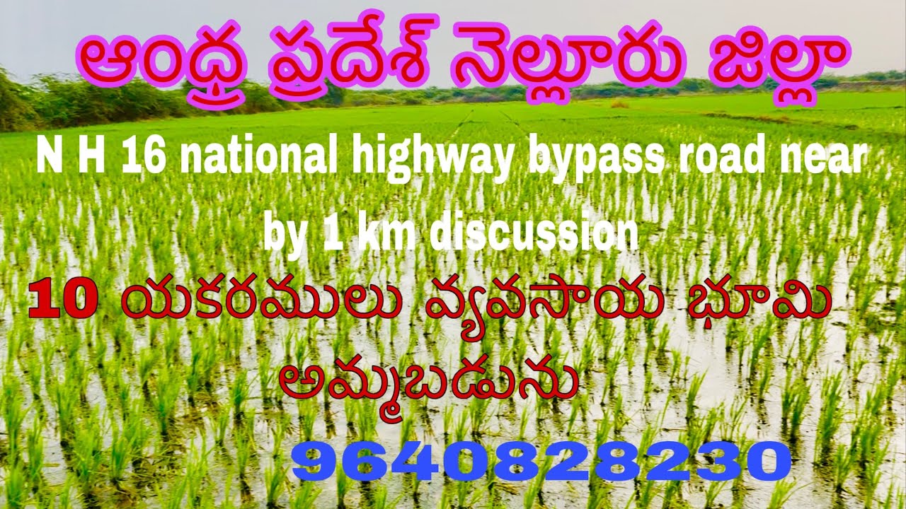 10 యకరములు వ్యవసాయ భూమి అమ్మబడును 9652606027