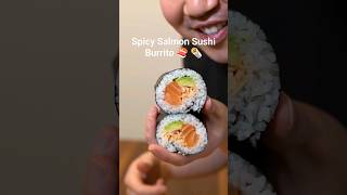 🍣 🌯 Spicy Salmon Sushi Burrito using Costco Salmon #sushi