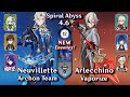 NEW SPIRAL ABYSS 4.6! C0 Arlecchino Vaporize & C0 Neuvillette Hyperbloom | Floor 12 9 Star | Genshin