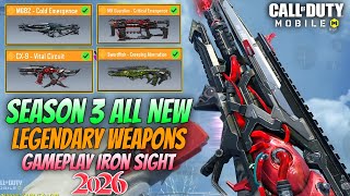 Season 3 All New Legendary Weapons Gameplay Iron Sight Inspectionkill Effect Codm S3 Leaks 2026