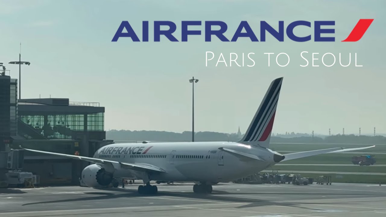 4K)Air France l Paris Airport l Paris🇫🇷 to Seoul🇰🇷 l Airbus A350-900 l KE 5902,AF264 | CDG - ICN
