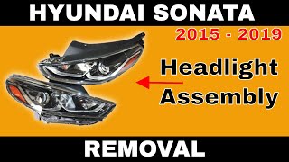 Hyundai Sonata (2015 - 2019) headlight assembly removal (J.O.A.T.D.)