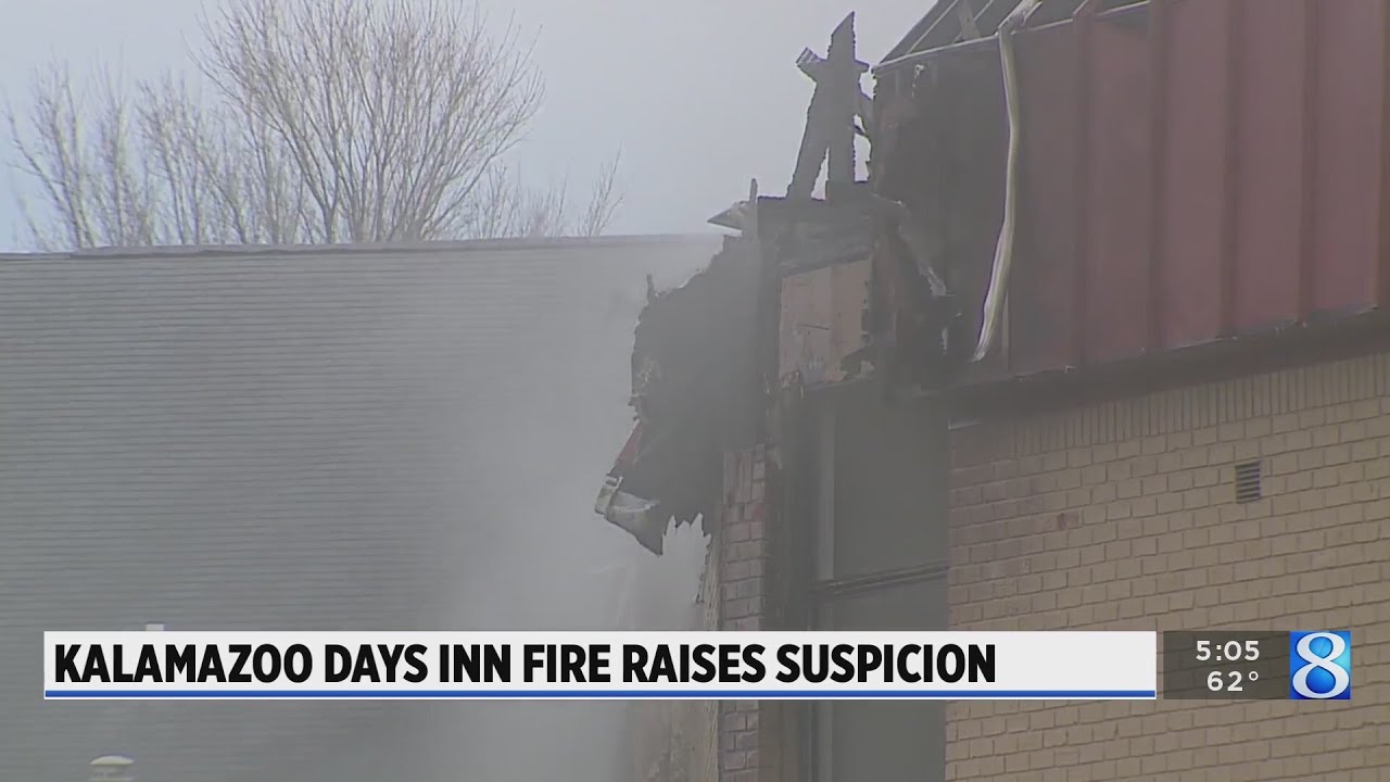 Investigators look into suspicious fire at Kalamazoo hotel - YouTube