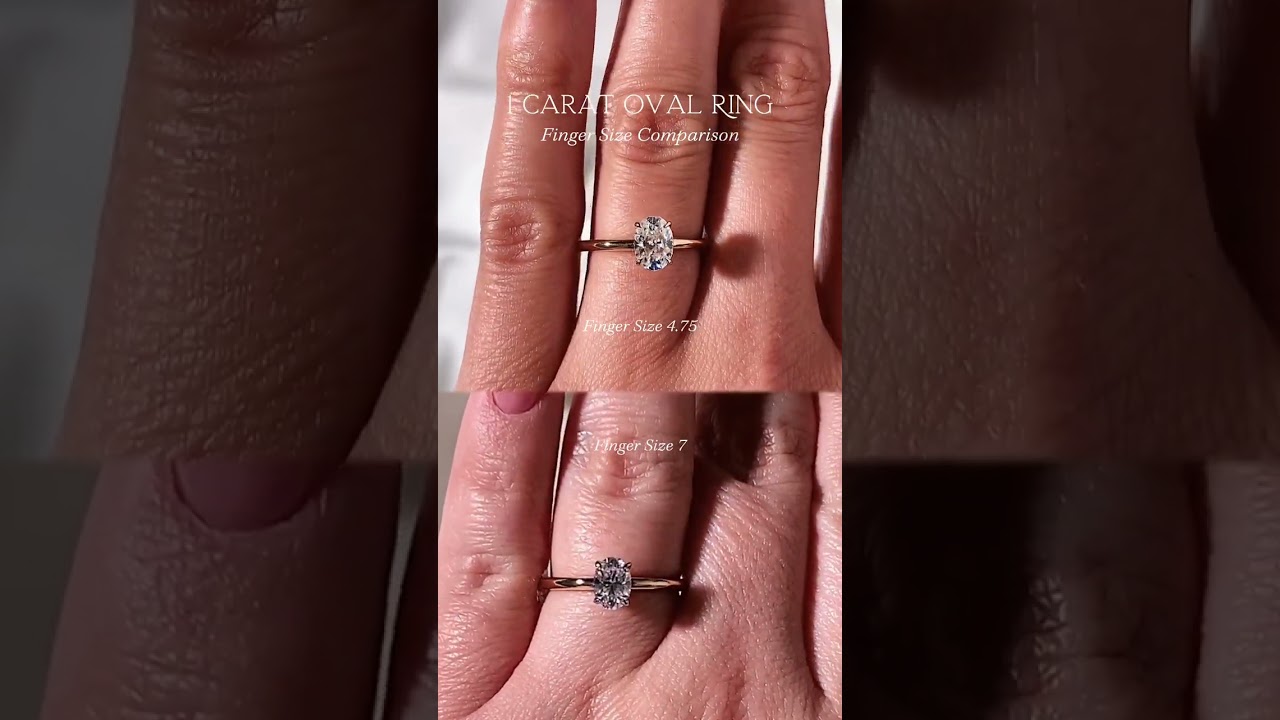 1 Carat Oval Ring Finger Size Comparison