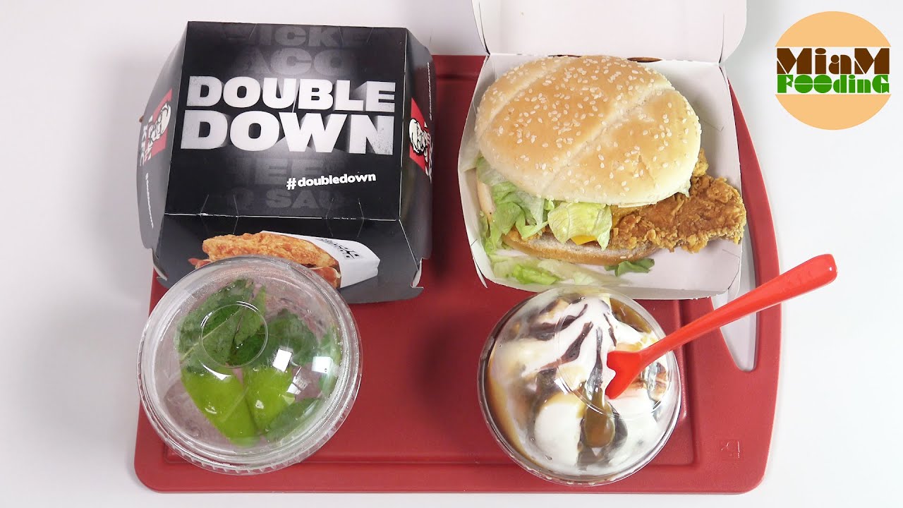 [KFC] Zinger Tower VS Double Down Original Bacon, Krushers Mojito