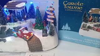 RARE LOWES LEMAX CAROLE TOWNE KARENS TREE LOT LED LIGHT UP MUSIC CHRISTMAS