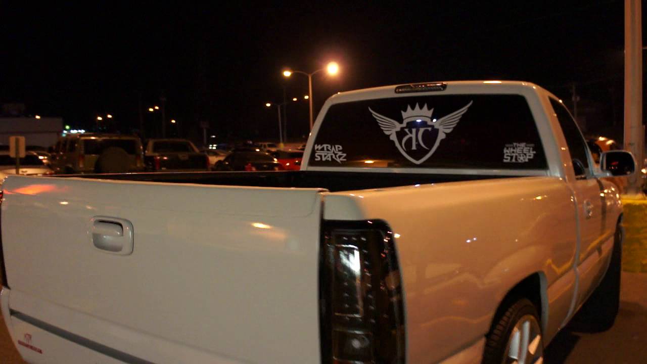 Kc's White Chevy Silverado on Texas Edition Wheels 