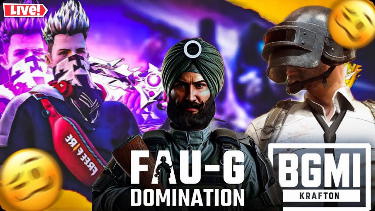 🔴LIVE 👉BGMI Vs FAU-G Vs FREEFIRE  😤☠️ Aaj Khelege And Sbko Pel***...😛 