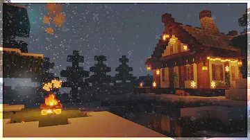 ❄️ Minecraft Winter Cabin w/ C418 Music | 8 Hours