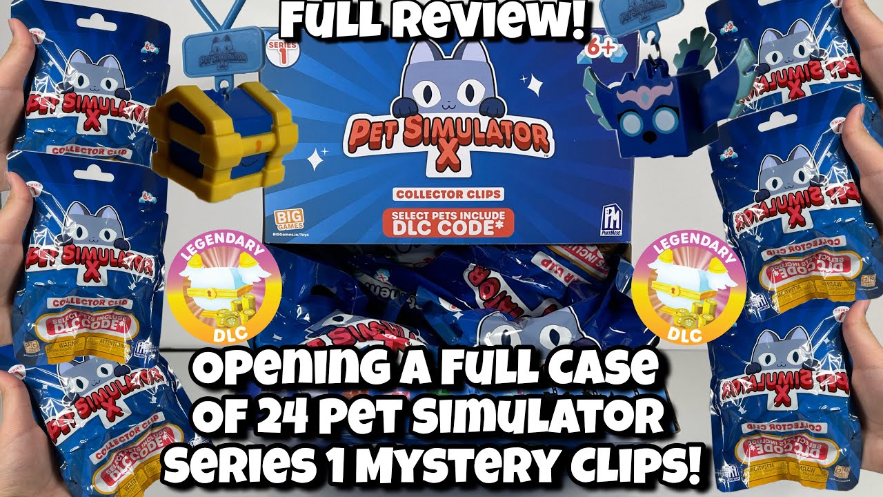 Roblox Pet Simulator X Series 1 Collector Clip Mystery Box (24 Packs) 