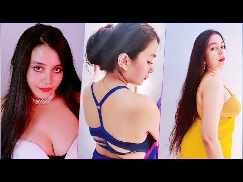 Rimpi New video |  Yellow Check Print Saree | Bangla NAARI | Full HD Video 2024