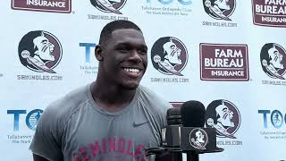 FSU Football | Freshman RB Kam Davis on earning opportunities, the run game, and Micahi Danzy, more