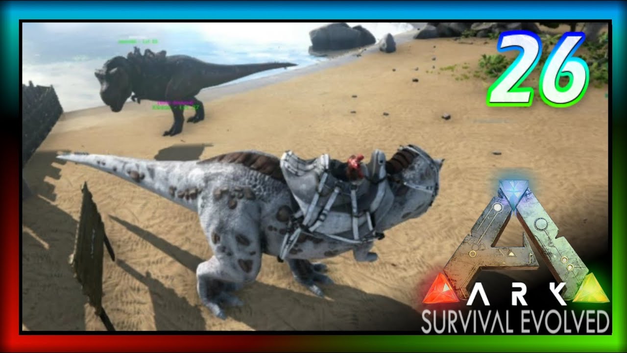 "Saddling the Albino Rex" (ARK: Survival Evolved) #26: Testing out the T rex!