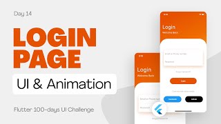 Flutter UI Tutorial | Login Page UI Design and Animation - day 14