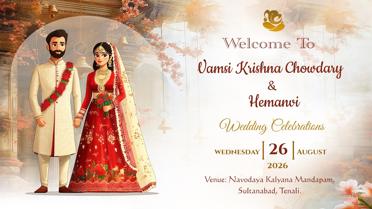 VAMSI weds  HEMANVI Wedding Ceremony | SRK PHOTOGRAPHY | 8008065999