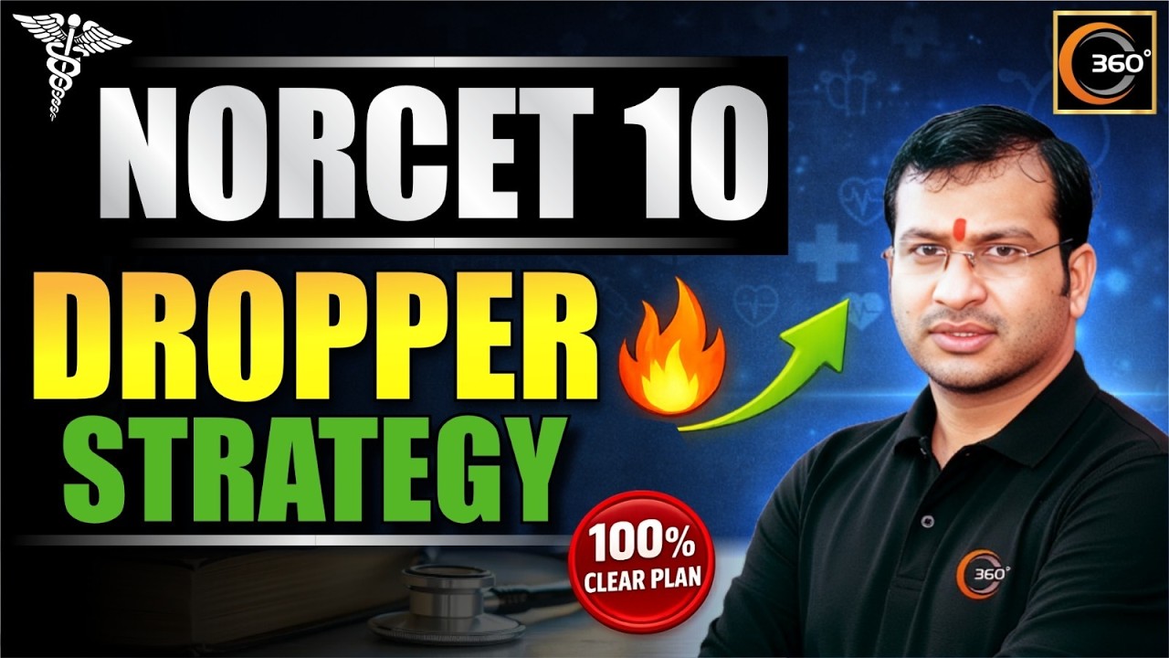 NORCET 10 Dropper Strategy 🔥 | How to Crack NORCET 10 By Siddharth Sandu Sir