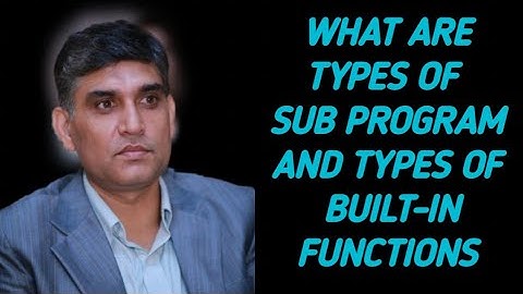 TYPES OF SUB PROGRAM AND TYPES OF BUILT-IN FUNCTIONS In GW-BASIC | Detailed Explanation