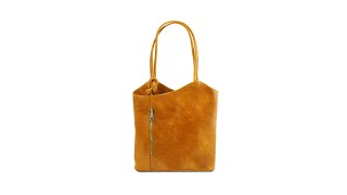 TUSCANY LEATHER PATTY LEATHER CONVERTIBLE BAG YELLOW -TL141497