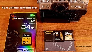 Asa utilizez eu cardurile foto plus ADATA Premier One SDXC 64GB, UHS-II, U3, Class 10, V90, 290MB/s